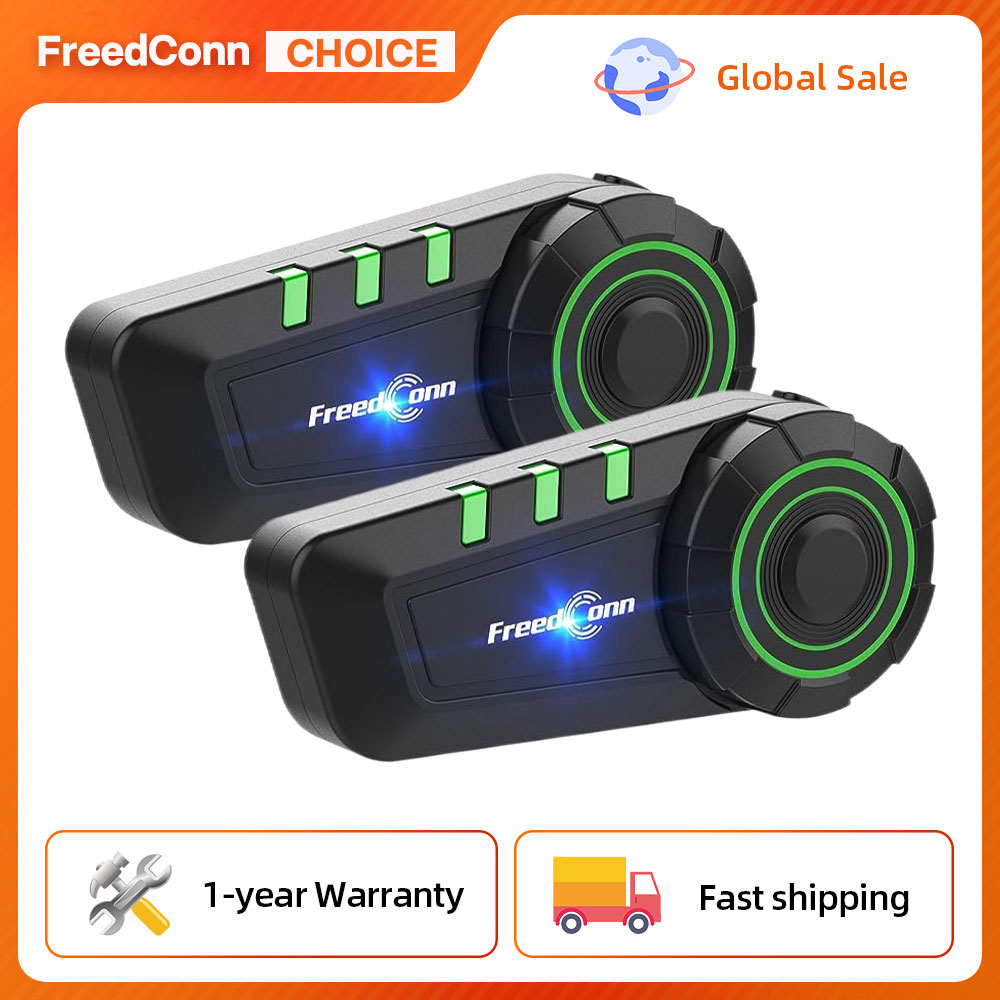 Helmet Headset Noise Cancellation - FreedConn Motorcycle Helmet Headset FM IP65