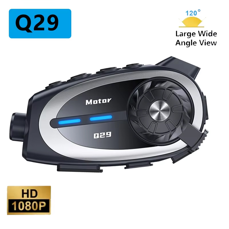 Helmet Communication System Camera - Q29 Motorcycle Helmet Intercom Bluetooth Headset