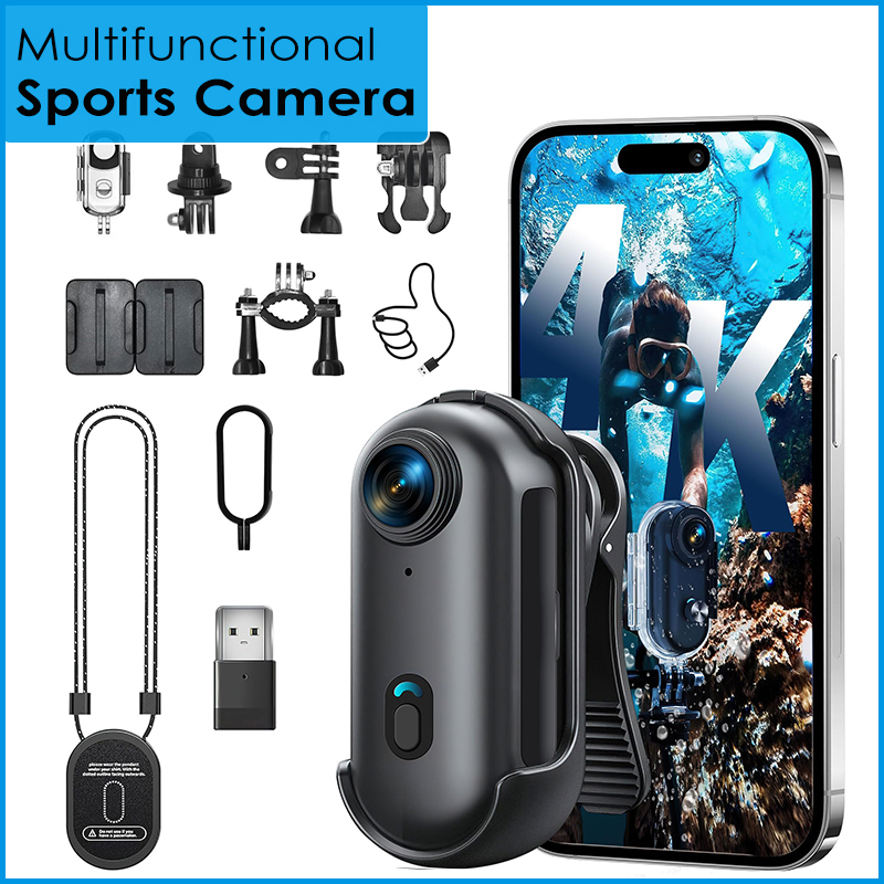 Helmet Communication System Camera - 4K FHD 1080P Action Cameras Outdoor
