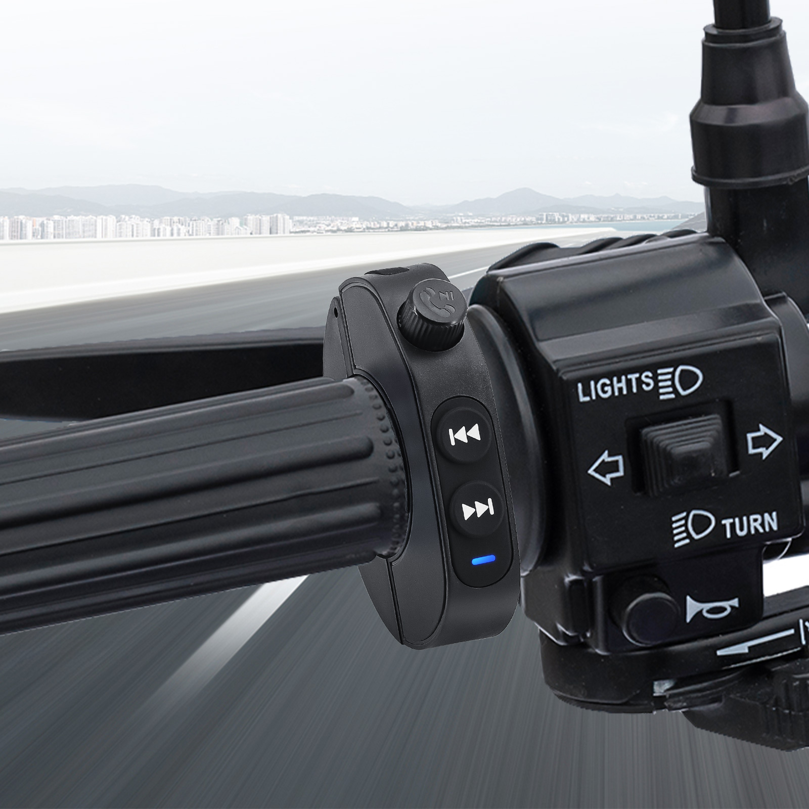 Helmet Bluetooth Headset Waterproof - Handlebar Media Controller Motorbike Bluetooth-compatible Hands-free