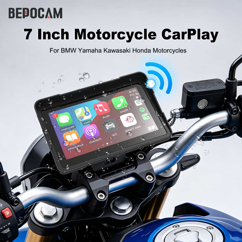 Motorcycle Gps Navigator Waterproof - BEPOCAM 7 Inch Motorcycle Multimedia Player
