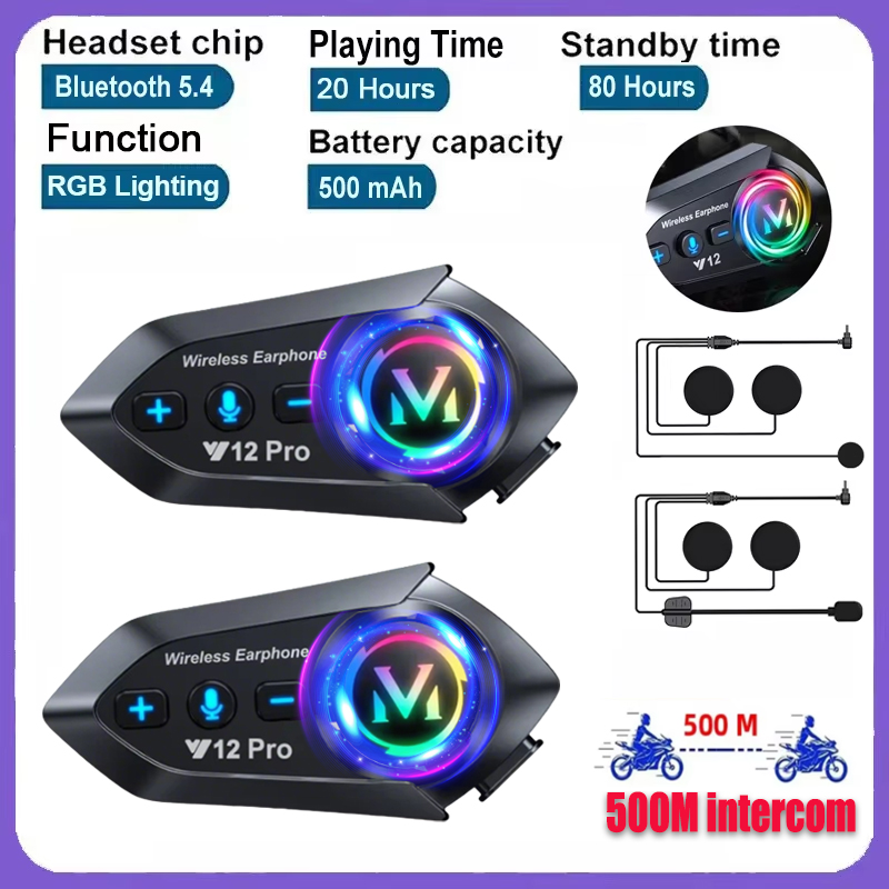 Motorcycle Intercom With Fm Radio - Y20 Pro 1/2x Motorcycle Intercom Headset