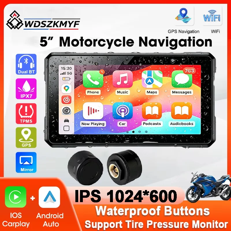 Motorcycle Gps Navigator Waterproof - New Motorcycle Carplay Display 5 Inch