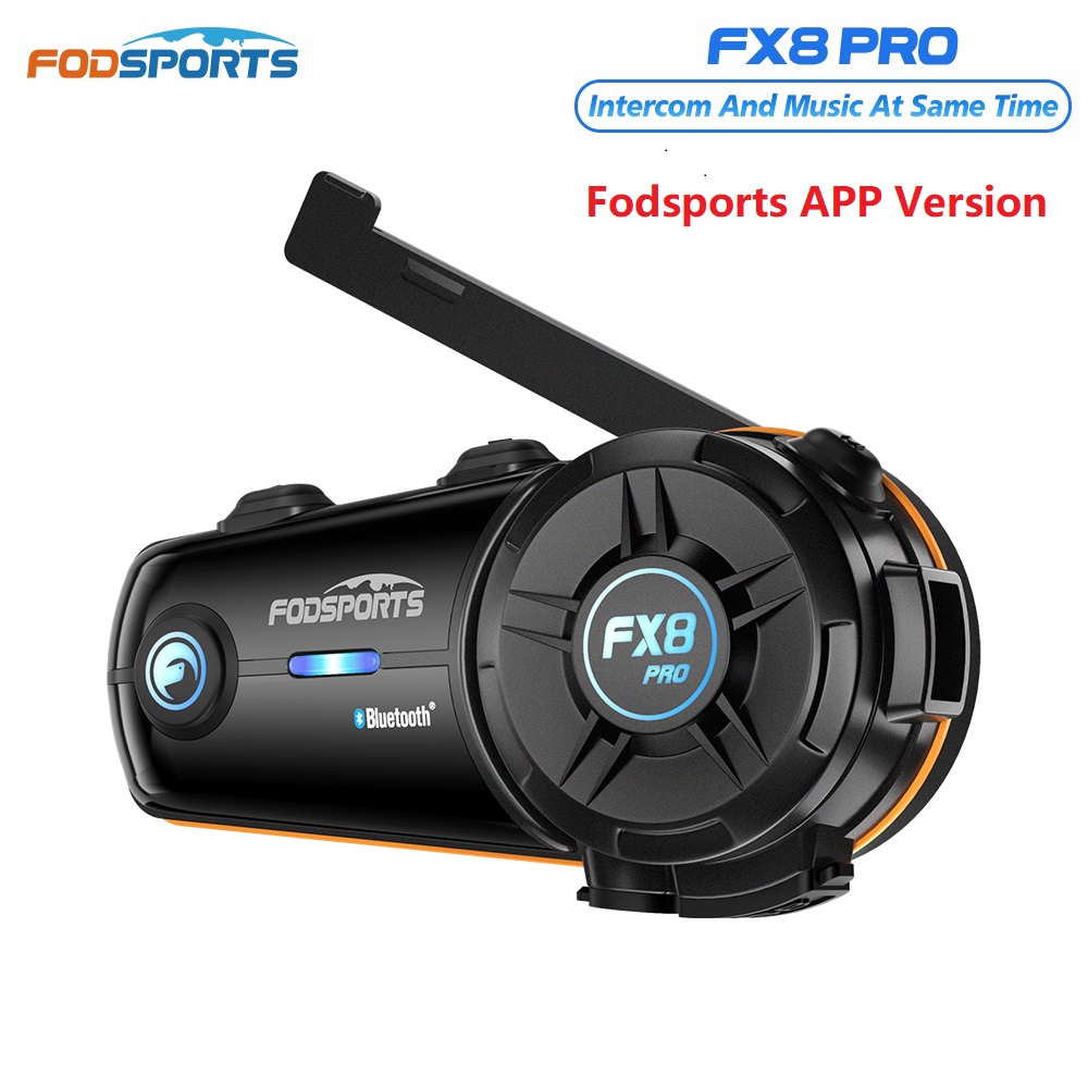 Motorcycle Intercom Mesh 2000M - Fodsports FX8 Pro Motorcycle Intercom Bluetooth