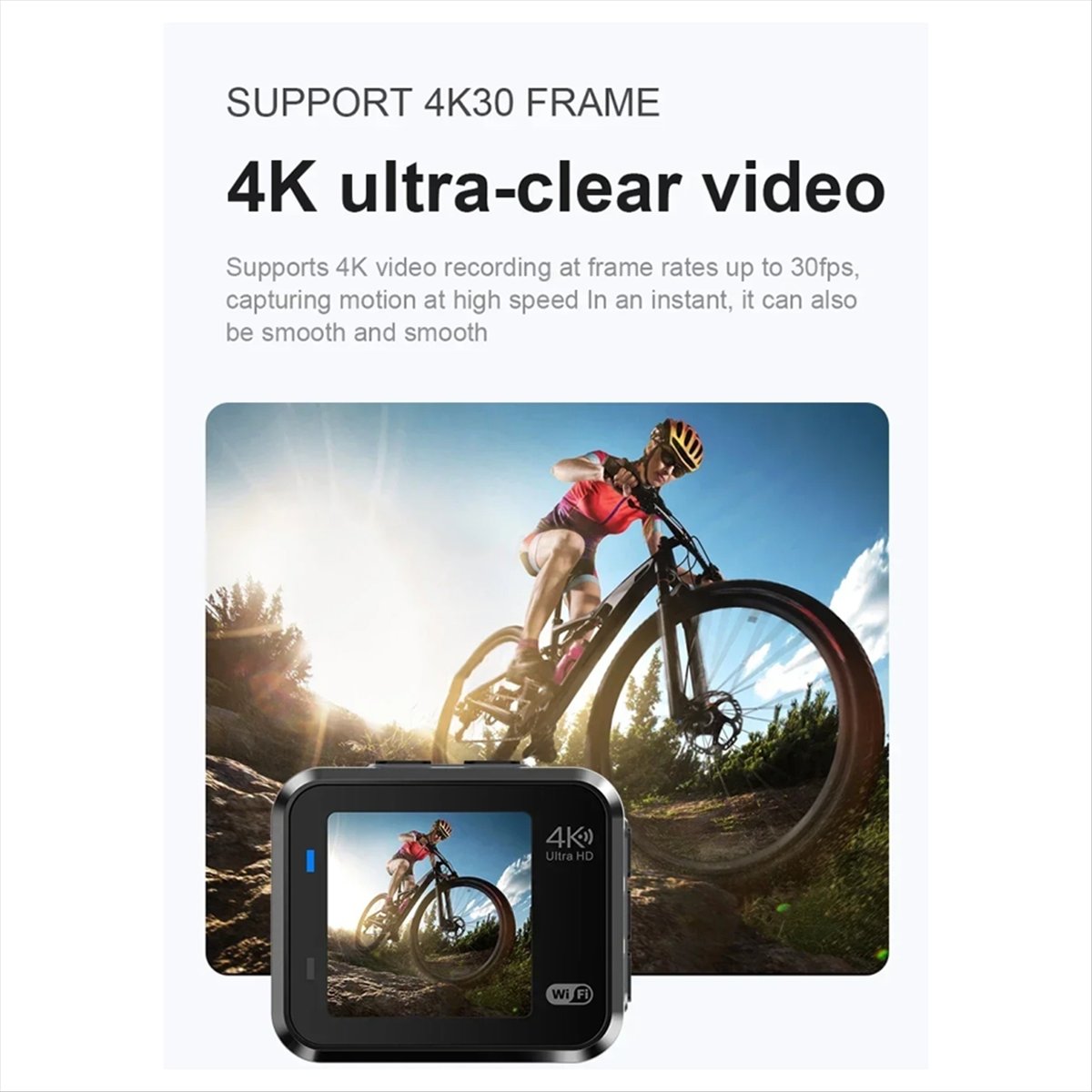Helmet Camera 4K Wifi - goodidea 4K HD 60FPS Camera Wifi