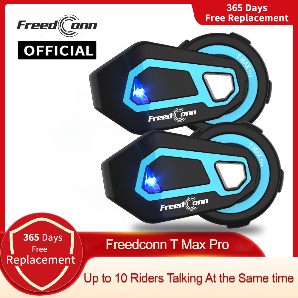 Motorcycle Helmet Intercom 6 Rider - Freedconn T Max Pro Motorcycle Intercom