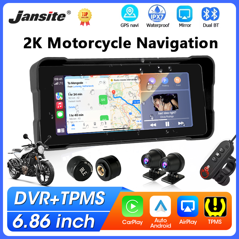 Motorcycle Gps Navigator Waterproof - Portable 6.86 inch Motorcycle DVR GPS