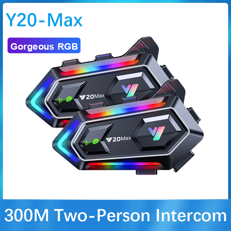 Helmet Bluetooth Headset Waterproof - Y20 MAX Motorcycle Helmet Bluetooth Headset
