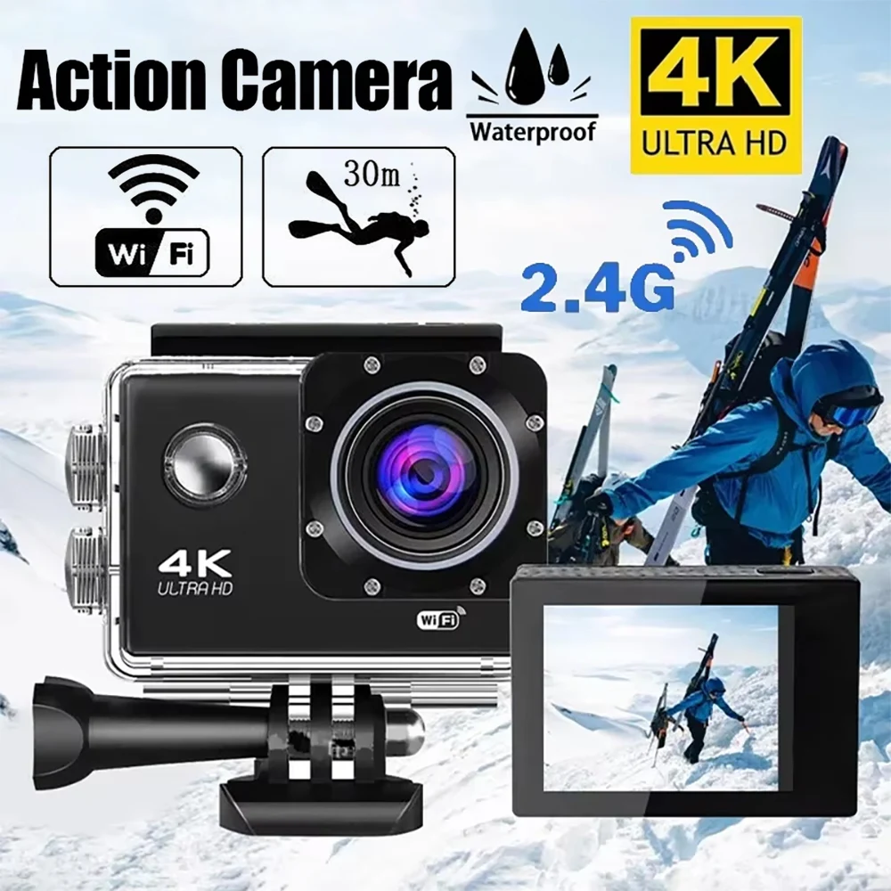Helmet Camera 4K Wifi - 4K Action Camera 1080P/30FPS WiFi 2.0