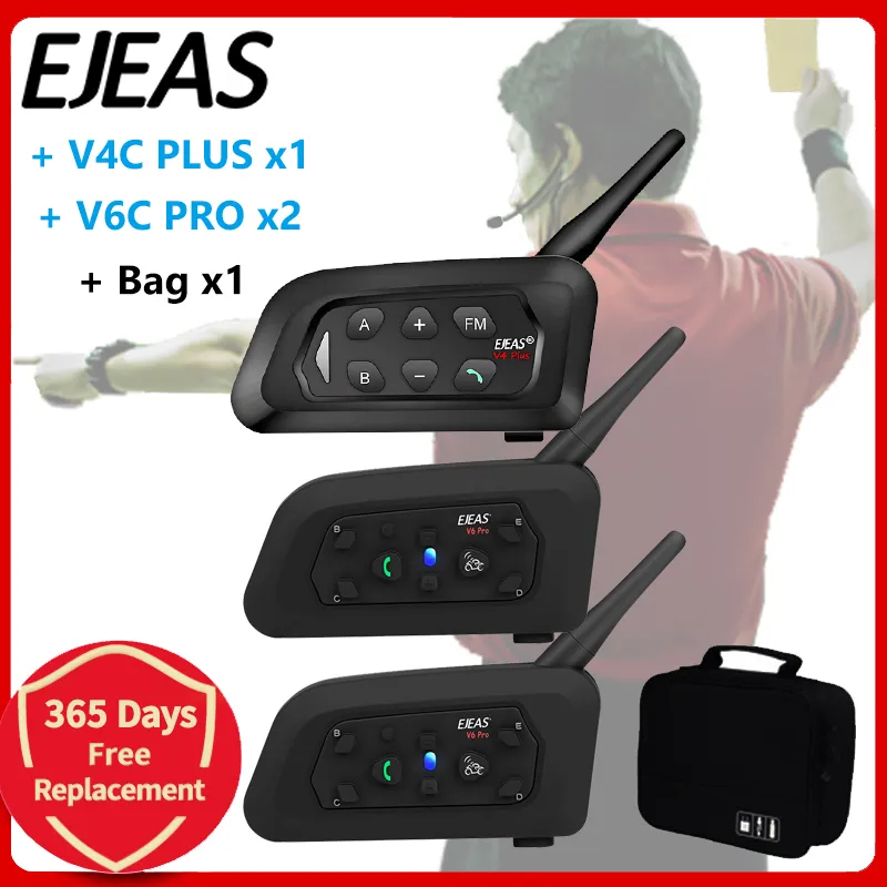EJEAS V4C PLUS +V6C PROx2 Foot - Bluetooth Headset Helmet 1000M review and price