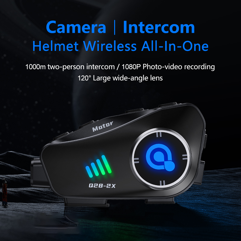 Q28-2X Motorcycle Bluetooth He - Helmet Communication System Camera review and price