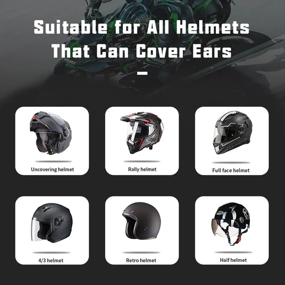 Kihous Single Ear Motorcycle H - Helmet Bluetooth Headset Waterproof review and price