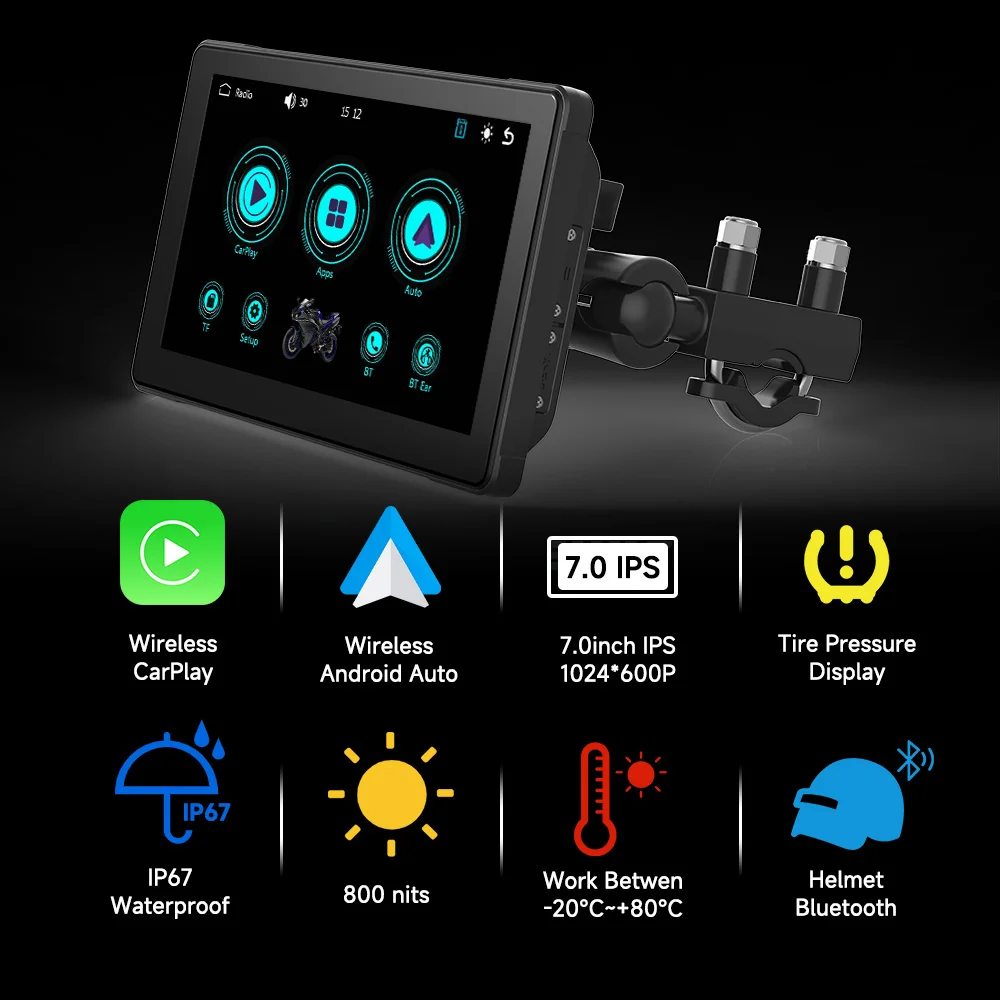 7 Inch Motorcycle Multimedia P - Motorcycle Gps Navigator Waterproof review and price