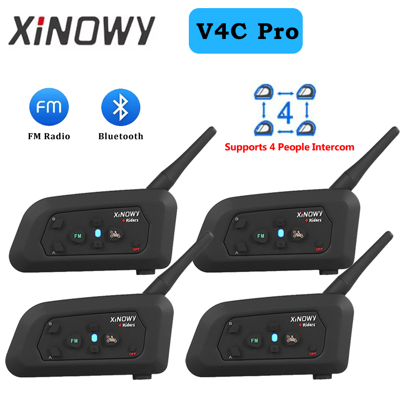 XINOWY 1-4PCS V4C Full-Duplex  - Bluetooth Headset Helmet 1000M review and price