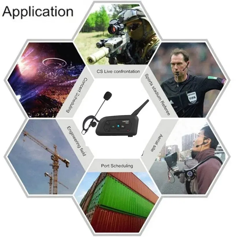 XINOWY 1-4PCS V4C Full-Duplex  - Bluetooth Headset Helmet 1000M review and price