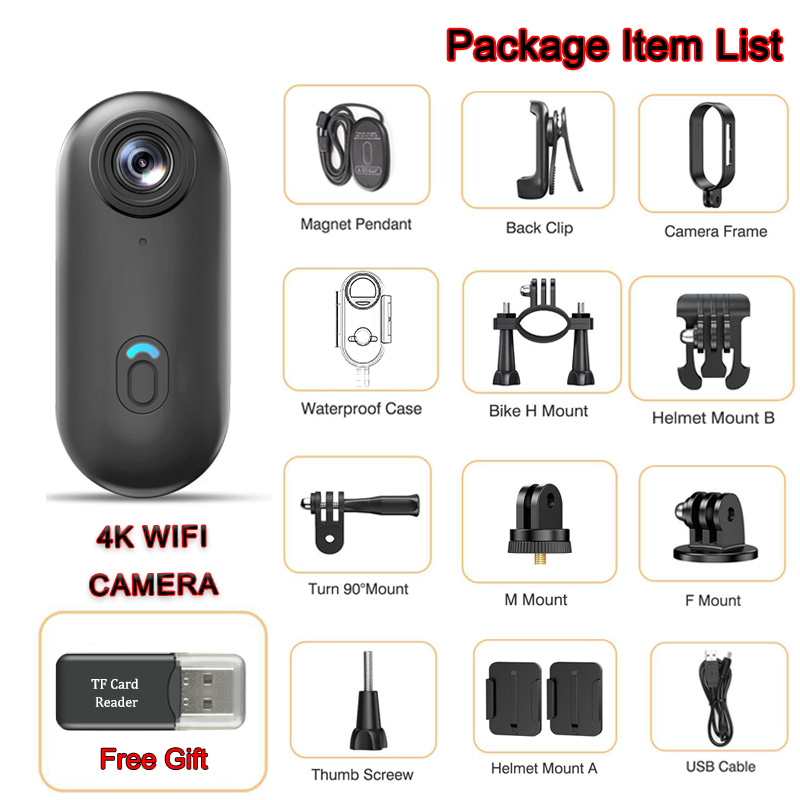 4K Pocket Magnetic POV Vlog Ca - Helmet Bluetooth Headset Waterproof review and price