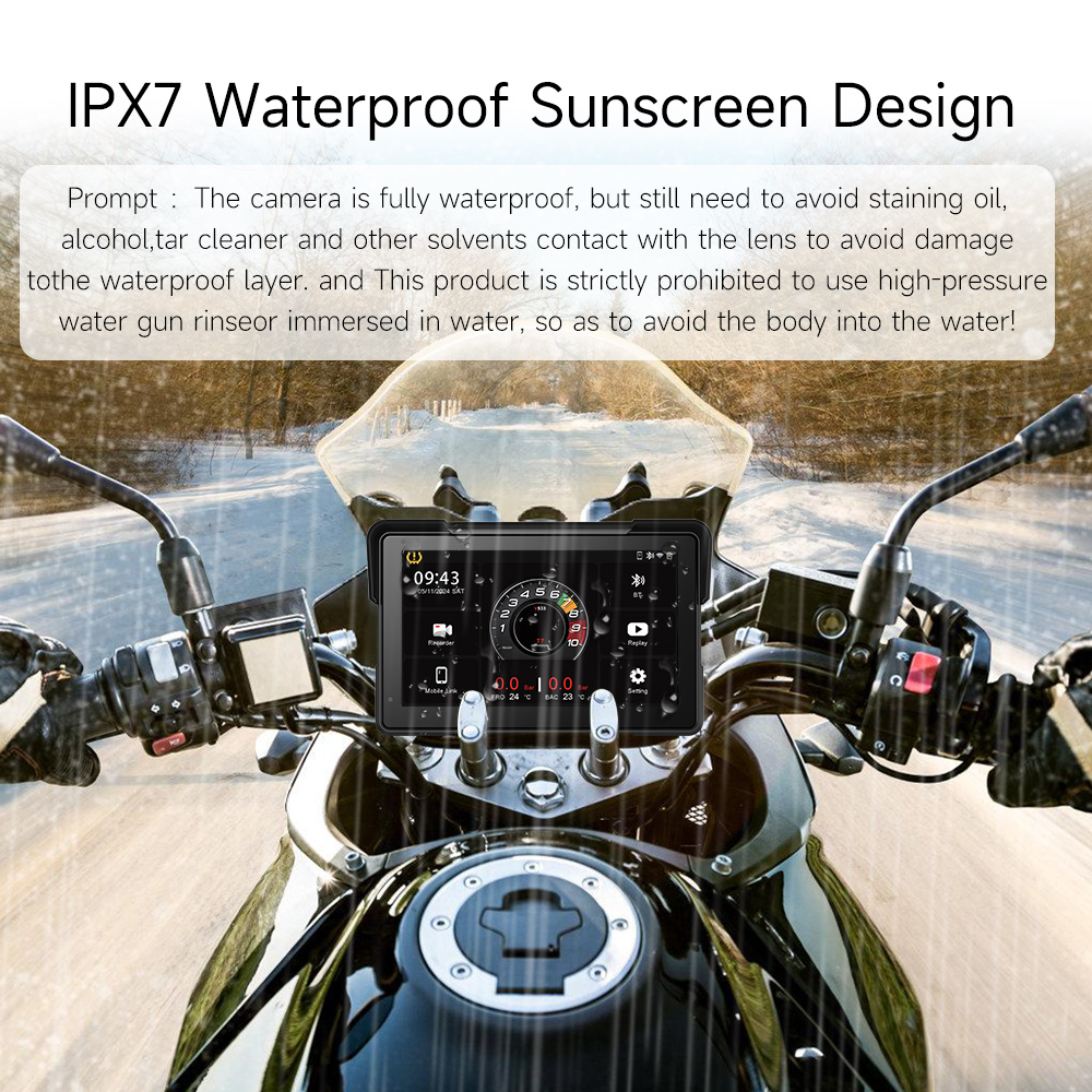 7 Inch Motorcycle Multimedia P - Motorcycle Gps Navigator Waterproof review and price
