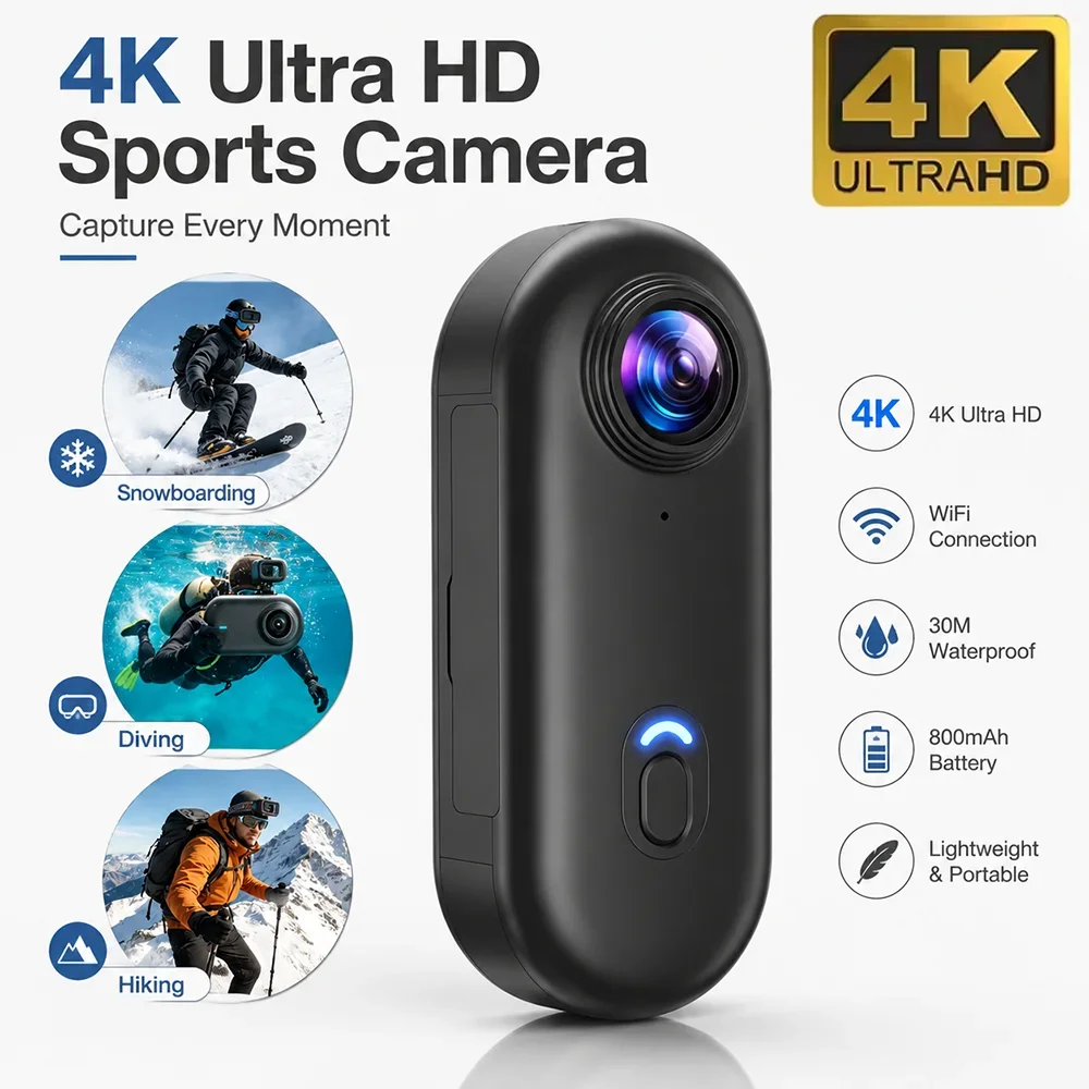 4K/1080P WiFi Magnetic Action  - Helmet Camera 4K Wifi review and price