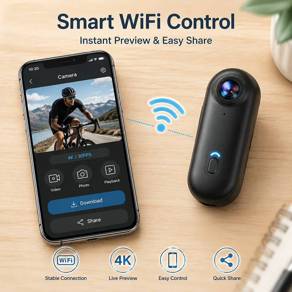 4K/1080P WiFi Magnetic Action  - Helmet Camera 4K Wifi review and price
