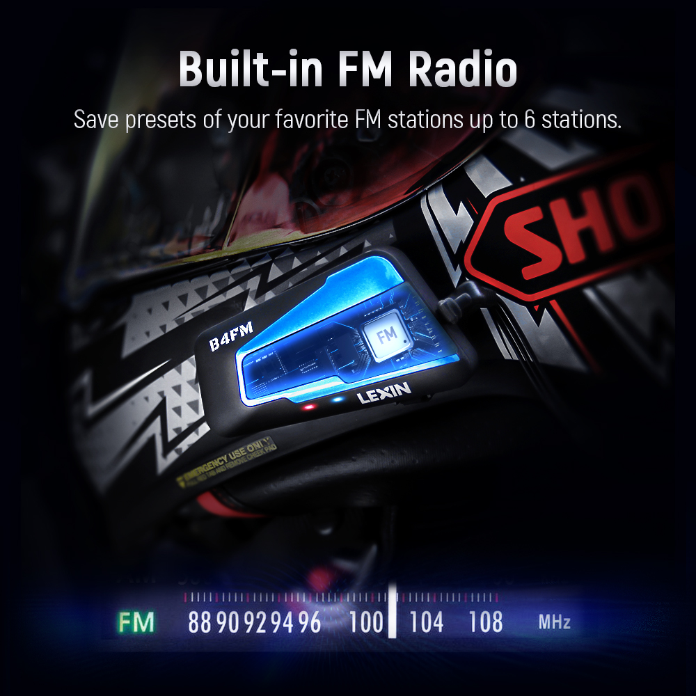 Lexin B4FM-X Bluetooth Motorcy - Bluetooth Headset Helmet 1000M review and price