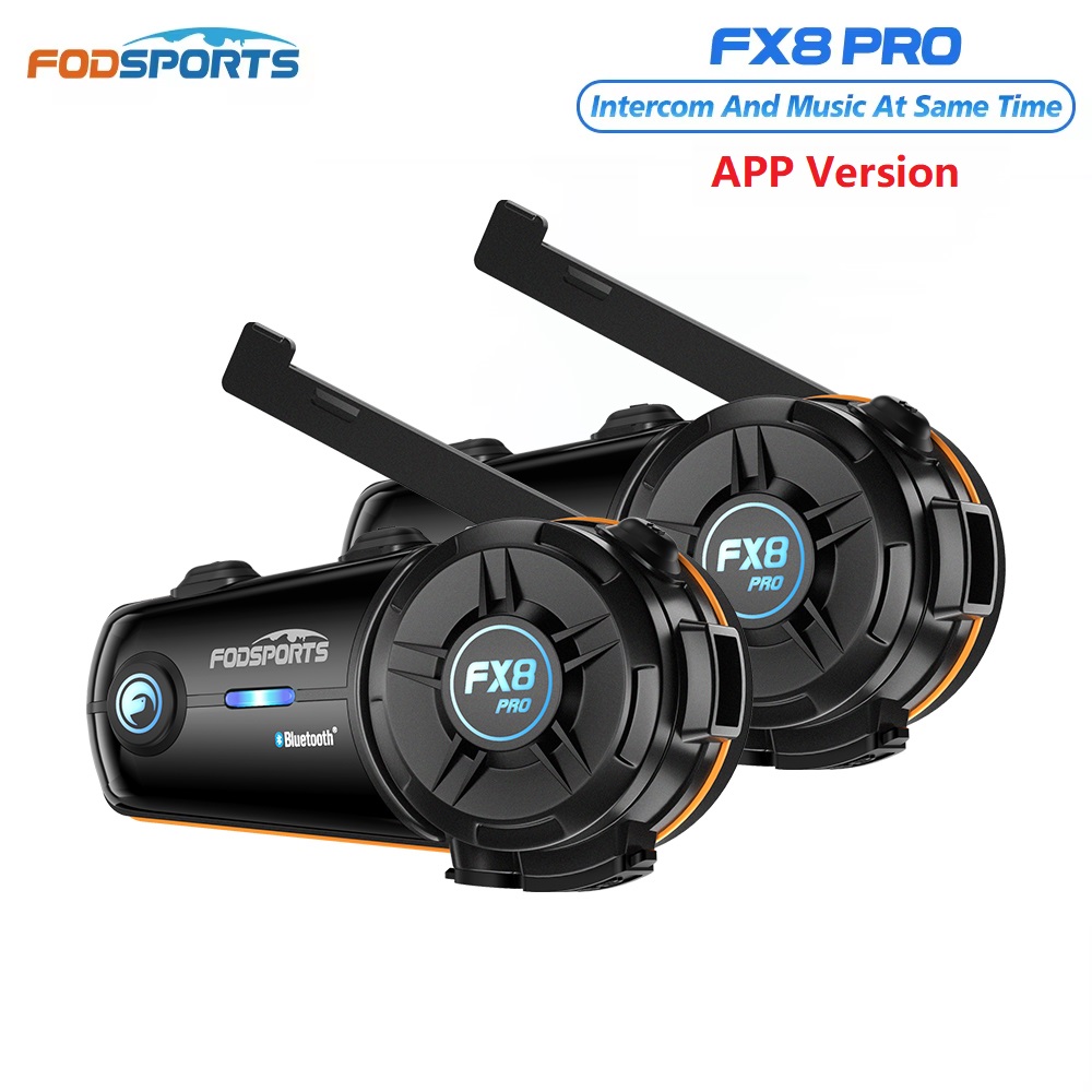 2pcs Fodsports FX8 Pro Motorcy - Motorcycle Intercom Group 10 Riders review and price