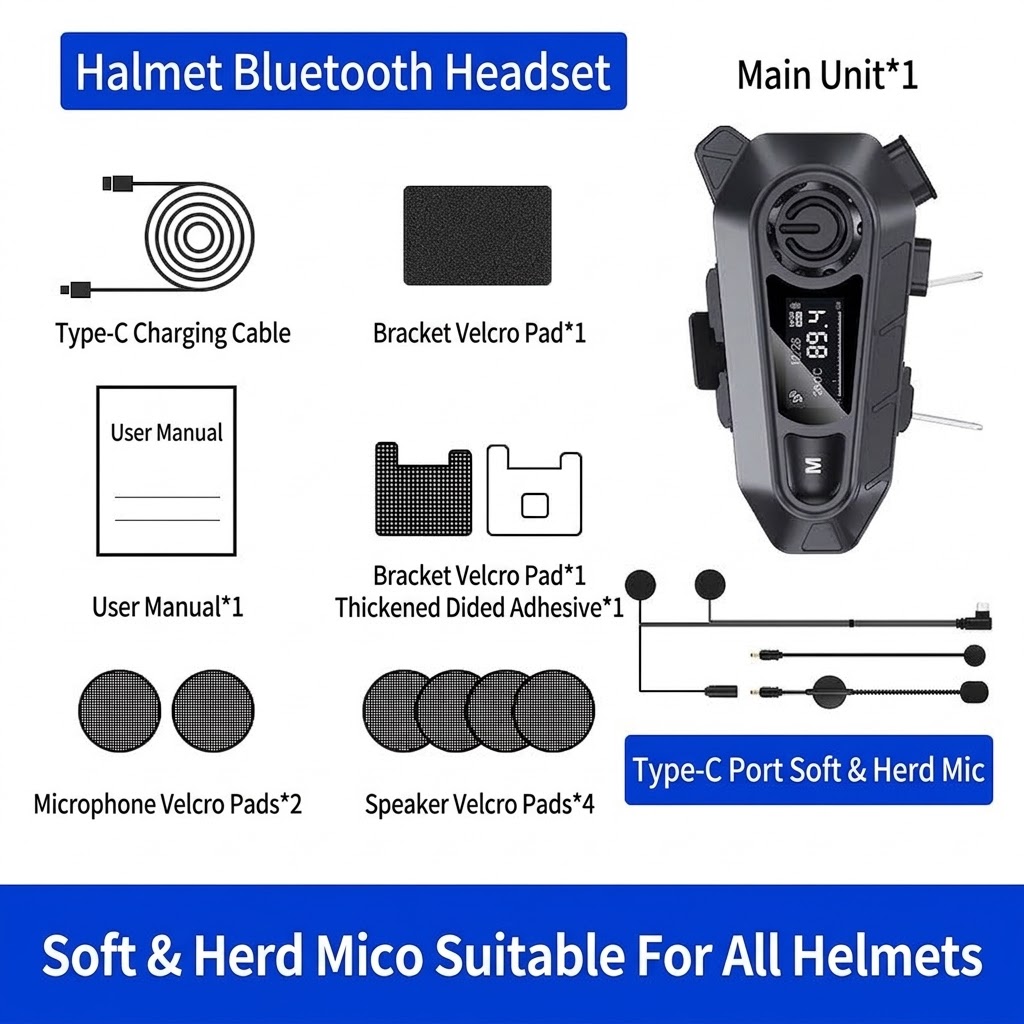 Motorcycle Helmet Bluetooth He - Motorcycle Intercom With Fm Radio review and price