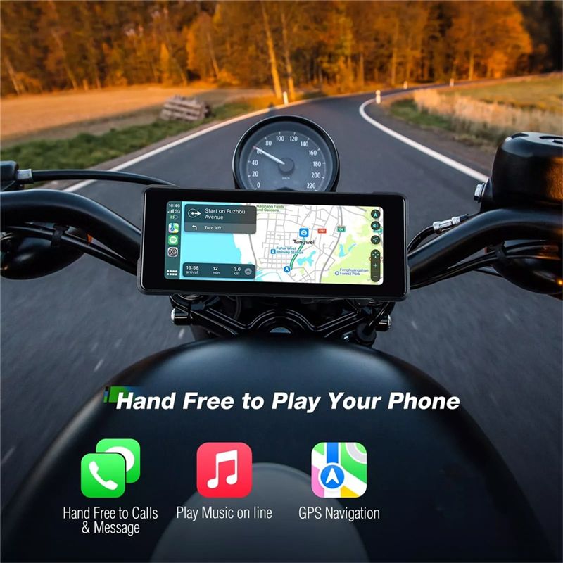 Motorcycle 6.86 Inch Bluetooth - Motorcycle Gps Navigator Waterproof review and price
