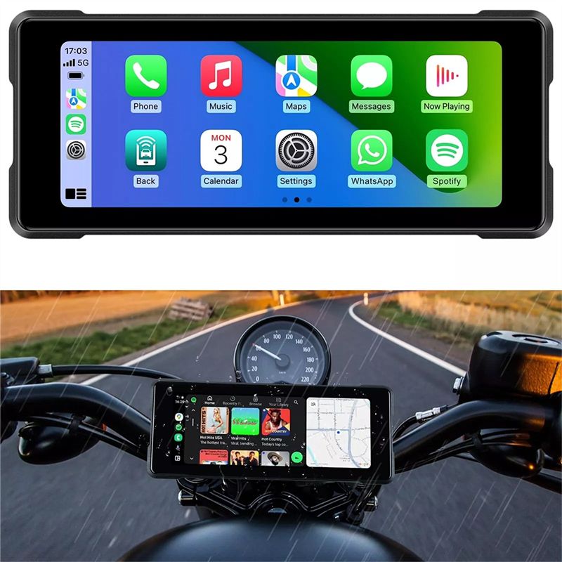 Motorcycle 6.86 Inch Bluetooth - Motorcycle Gps Navigator Waterproof review and price