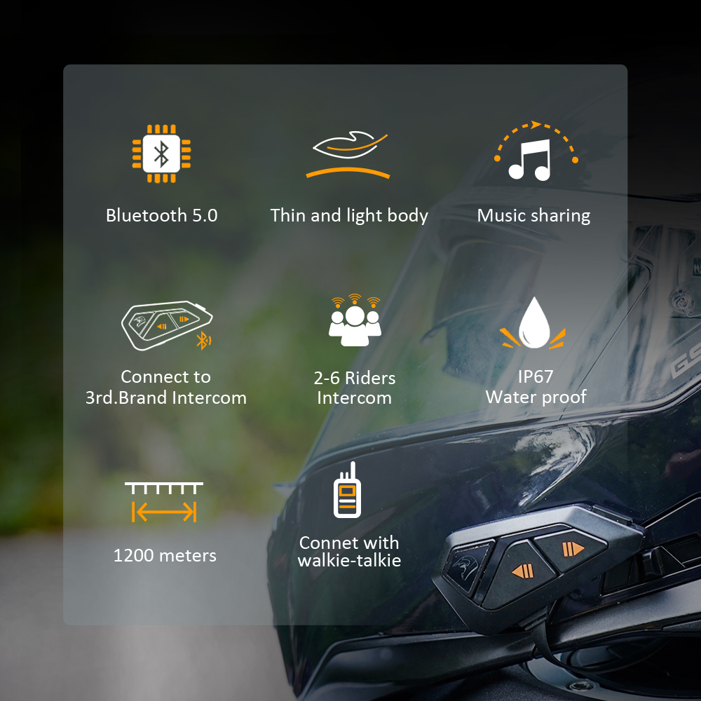 FreedConn Group Motorcycle Int - Motorcycle Helmet Intercom 6 Rider review and price