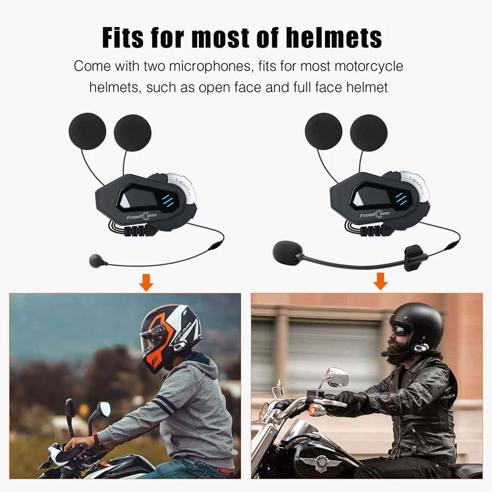 FreedConn T MAX S PRO Motorcyc - Motorcycle Helmet Intercom 6 Rider review and price