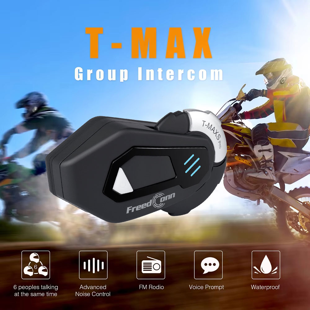 FreedConn T MAX S PRO Motorcyc - Motorcycle Helmet Intercom 6 Rider review and price