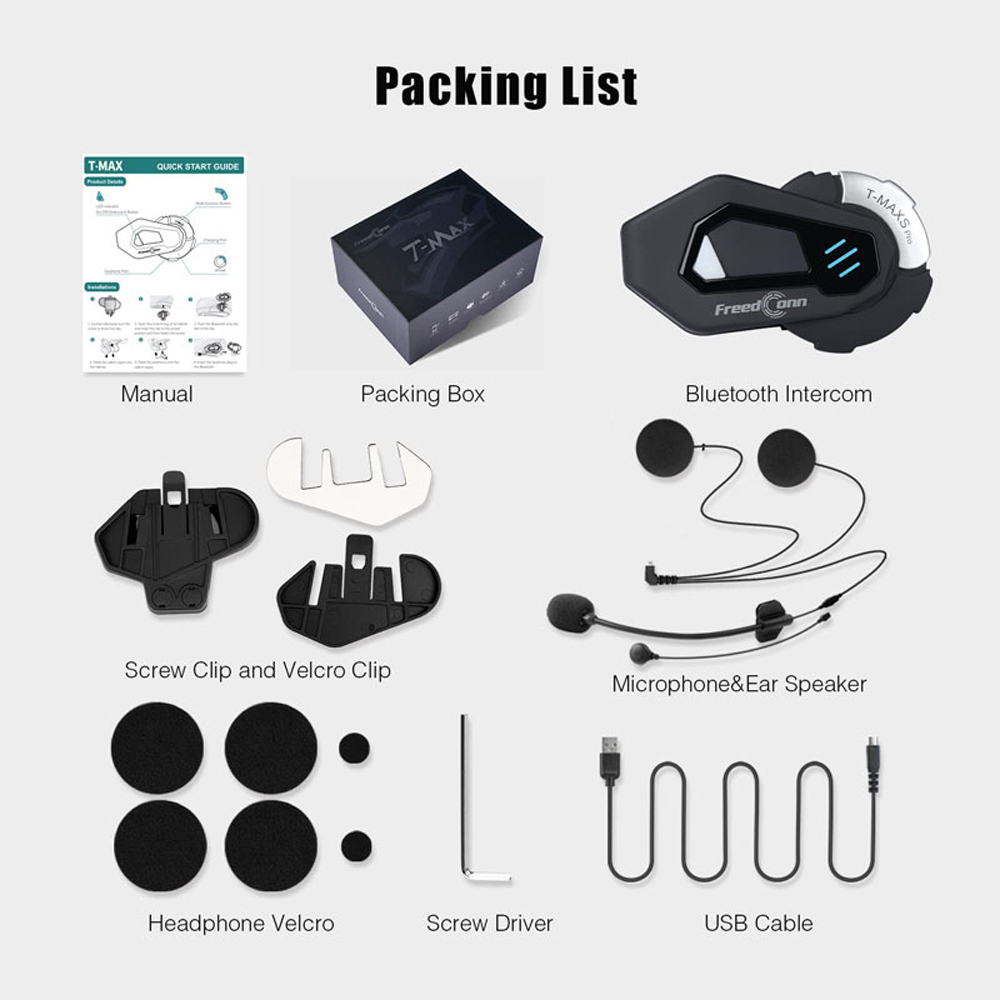 FreedConn T MAX S PRO Motorcyc - Motorcycle Helmet Intercom 6 Rider review and price