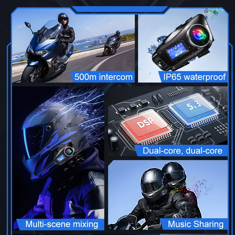 Motorcycle Helmet Wireless Blu - Motorcycle Intercom With Fm Radio review and price