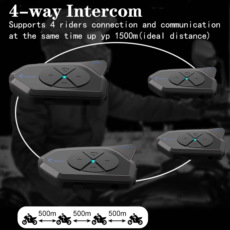 GOCOM4 Motorcycle Bluetooth In - Motorcycle Intercom With Fm Radio review and price