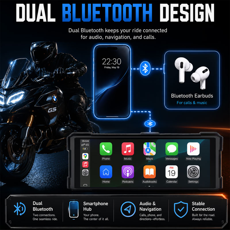 10.26 inch Motorcycle Carplay  - Motorcycle Gps Navigator Waterproof review and price