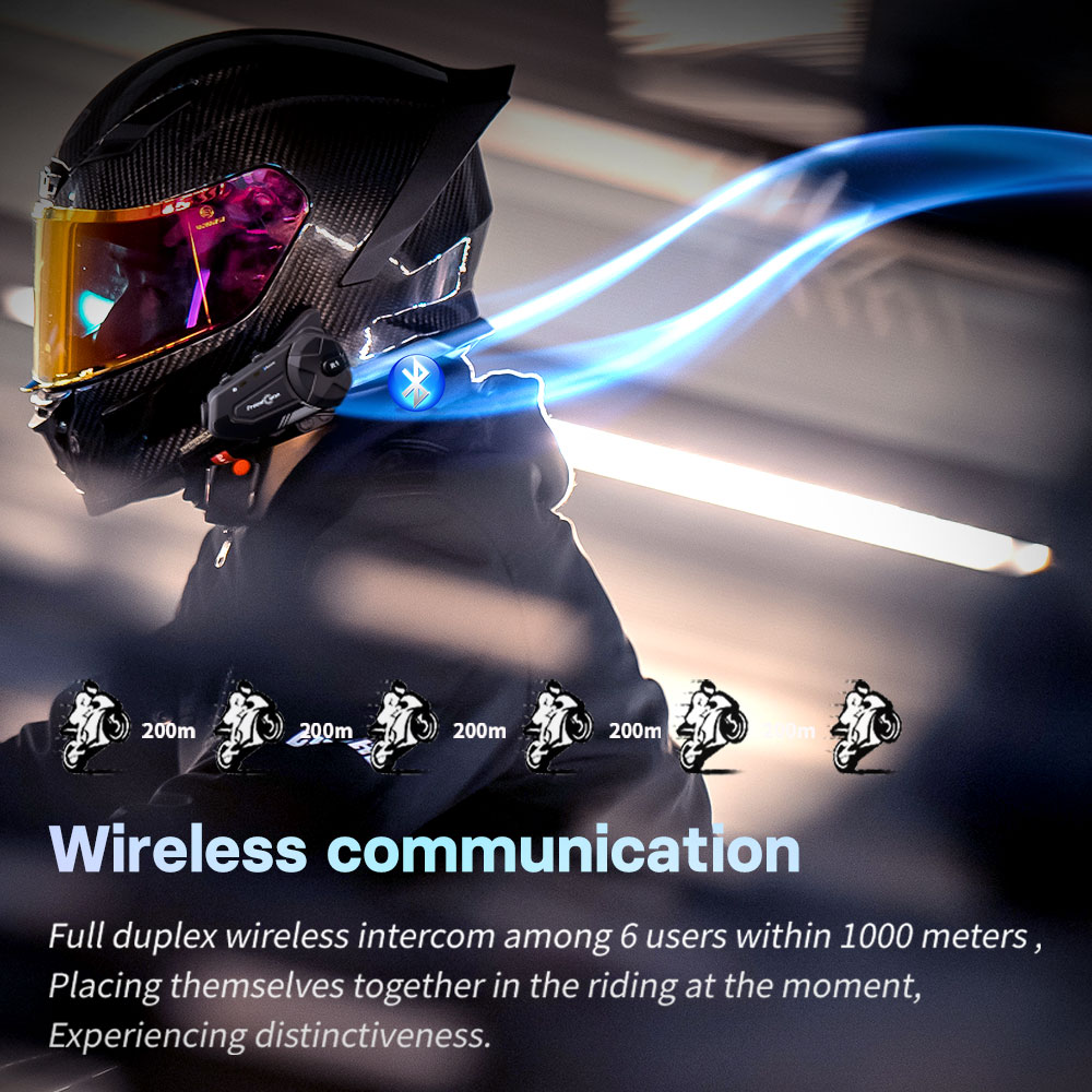 Freedconn R1 PRO Motorcycle He - Motorcycle Helmet Intercom 6 Rider review and price