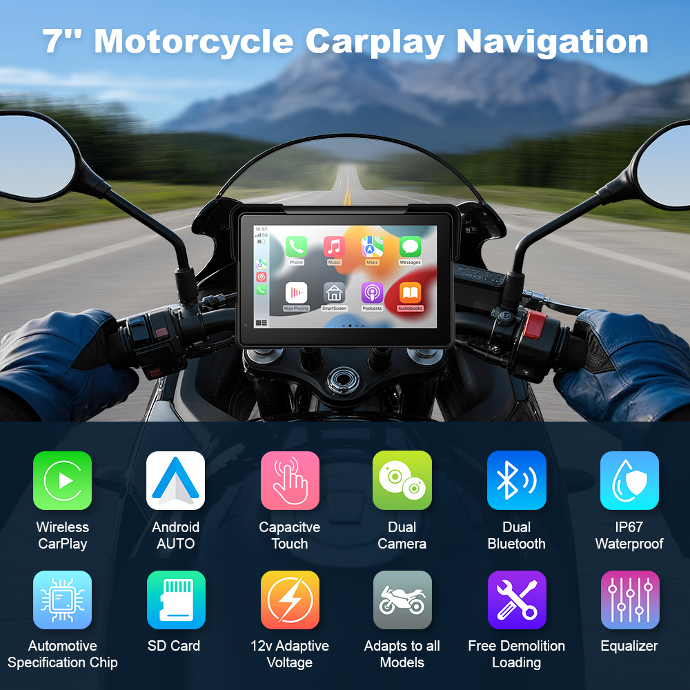 7inch Touch Screen GPS Navigat - Motorcycle Gps Navigator Waterproof review and price